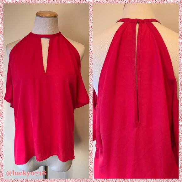 Amanda Uprichard NWOT Fuschia Celia Top Sz S - Picture 2 of 8